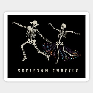 Skeleton Shuffle - Dancing Skeletons Halloween Design Sticker